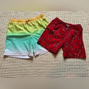 Boys 10-12 Colorful Swim Shorts Set